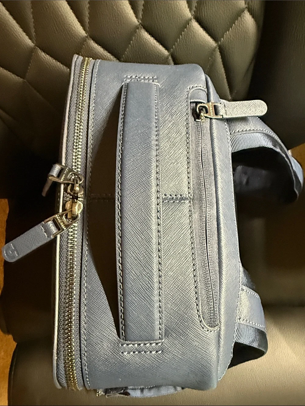 Cole Haan Men’s Sloane Navy Blue Blazer Saffiano Leather Backpack